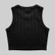 YOGA Aspire Ribbed Cropped Tank Top in Black
