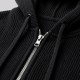 Ribbed Knit Cropped Zip Hoodie & Relaxed Joggers Set Black Ribbed Knit Cropped Zip Hoodie & Relaxed Joggers Set Black