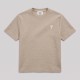 Beige Textured Ami de Coeur T-Shirt 