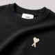 Ami de Coeur Embroidered Cotton T-Shirt in Black Ami de Coeur Embroidered Cotton T-Shirt in Black