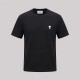 Ami de Coeur Embroidered Cotton T-Shirt in Black Ami de Coeur Embroidered Cotton T-Shirt in Black