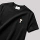 Ami de Coeur Embroidered Cotton T-Shirt in Black Ami de Coeur Embroidered Cotton T-Shirt in Black