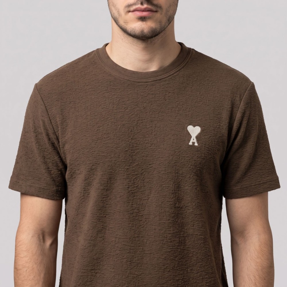 Heart Monogram T-Shirt in Brown Heart Monogram T-Shirt in Brown