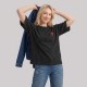Textured Embroidered T-Shirt in Black Textured Embroidered T-Shirt in Black
