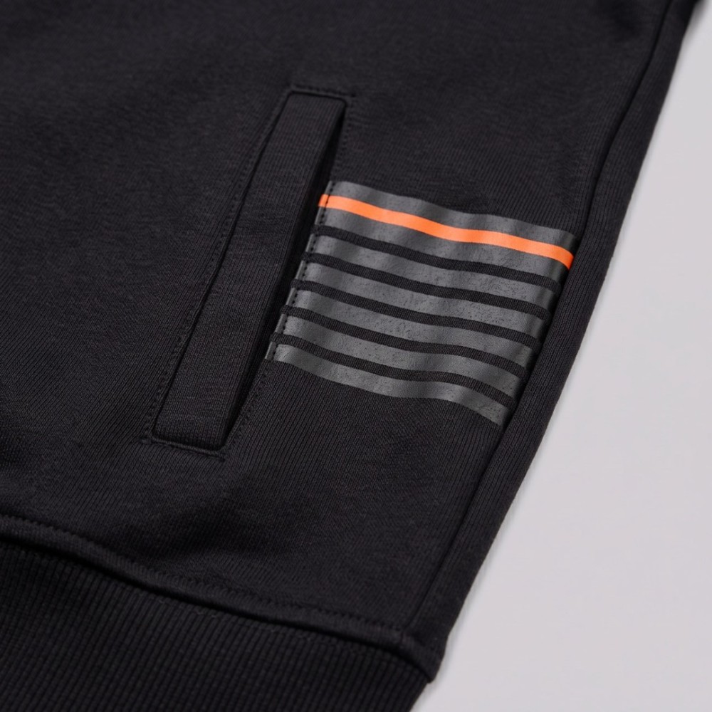 EA7 Signature Black Full-Zip Tracksuit Set