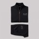 EA7 Signature Black Full-Zip Tracksuit Set