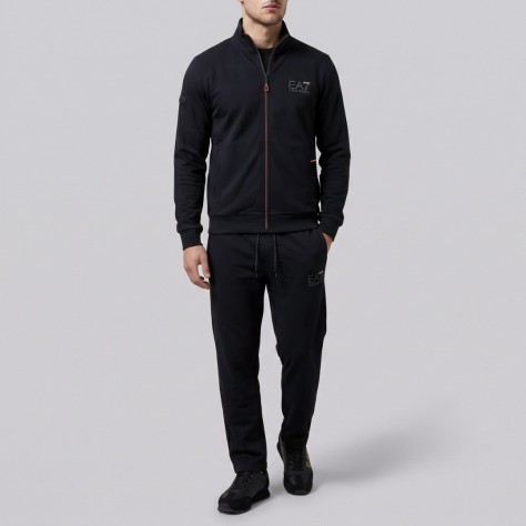 EA7 Signature Black Full-Zip Tracksuit Set EA7 Signature Black Full-Zip Tracksuit Set
