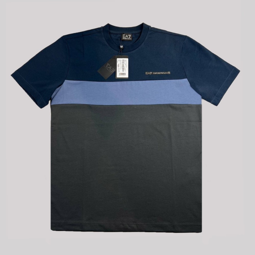 Athletic Colour Block Cotton Blend Crew Neck T-Shirt Athletic Colour Block Cotton Blend Crew Neck T-Shirt