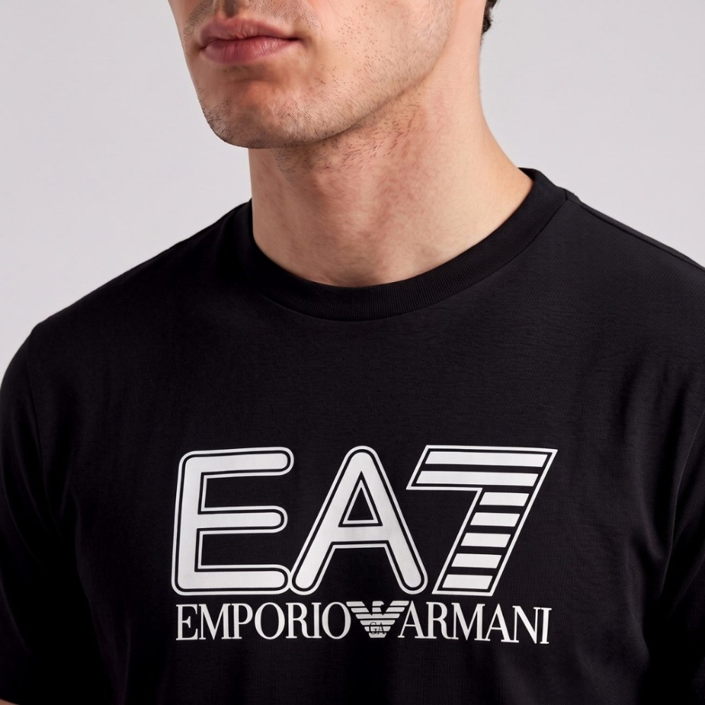 Logo-Printer Cotton T-shirt Black Logo-Printer Cotton T-shirt Black