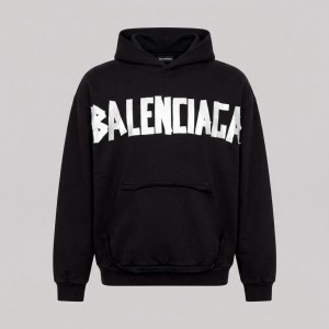 Distressed Tape Logo Hoodie