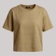 Textured T-Shirt in Champagne Gold Textured T-Shirt in Champagne Gold