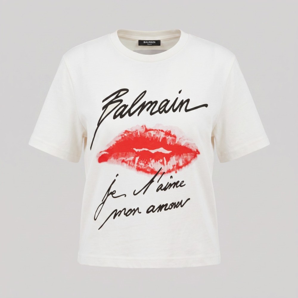 Women Kiss-Print Short-Sleeve T-Shirt