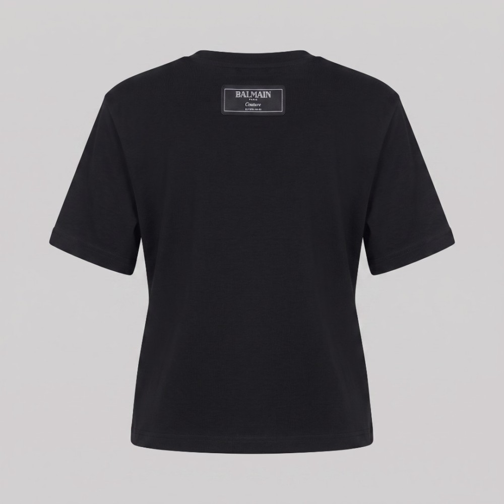 Women Kiss-Print Short-Sleeve T-Shirt Black