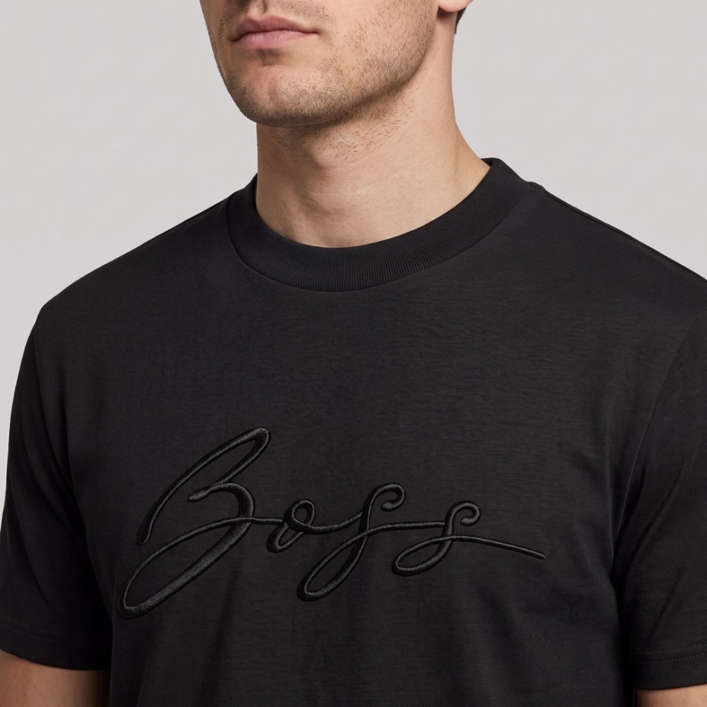 Normal-Fit Embroidered T-shirt In Cotton Normal-Fit Embroidered T-shirt In Cotton