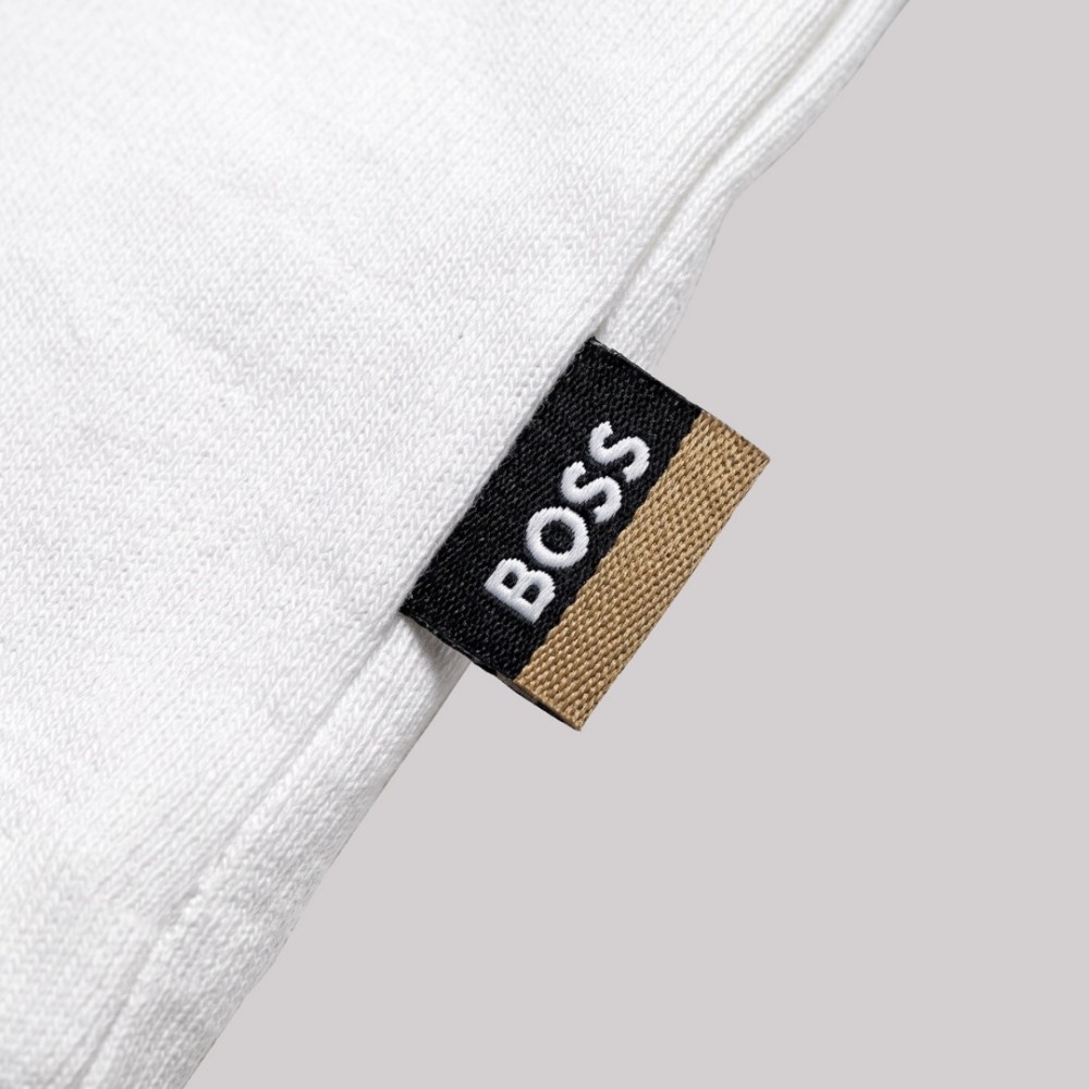 Normal-Fit Embroidered White T-Shirt