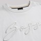 Normal-Fit Embroidered White T-Shirt