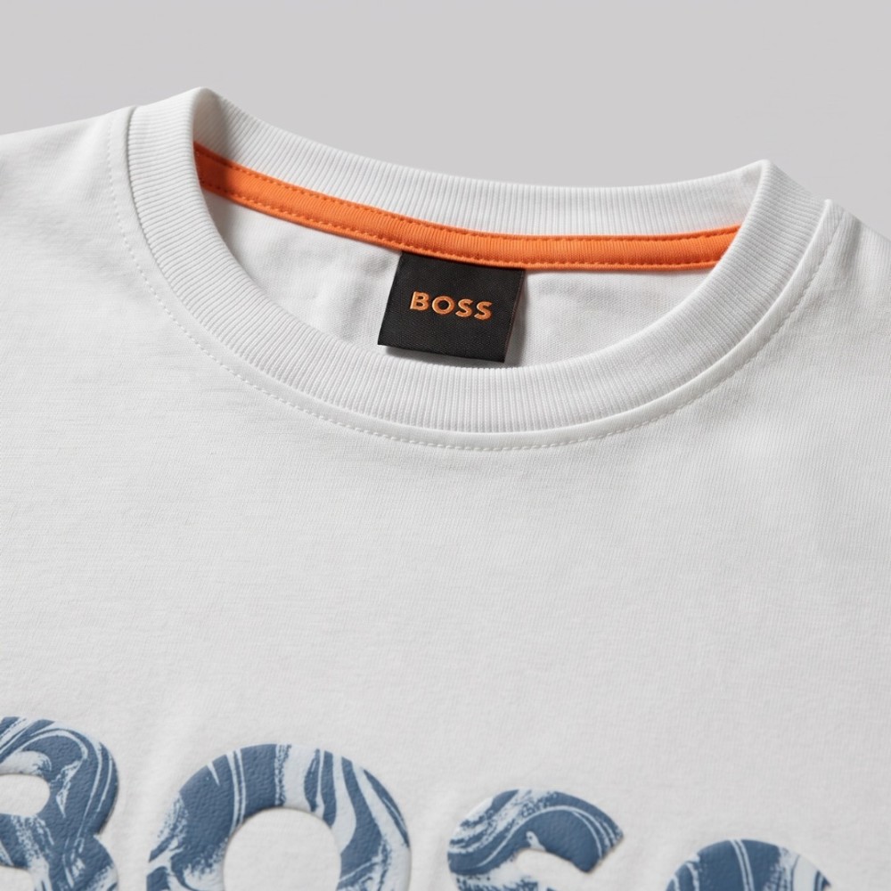 Signature Marble Logo T-Shirt White Blue Signature Marble Logo T-Shirt White Blue