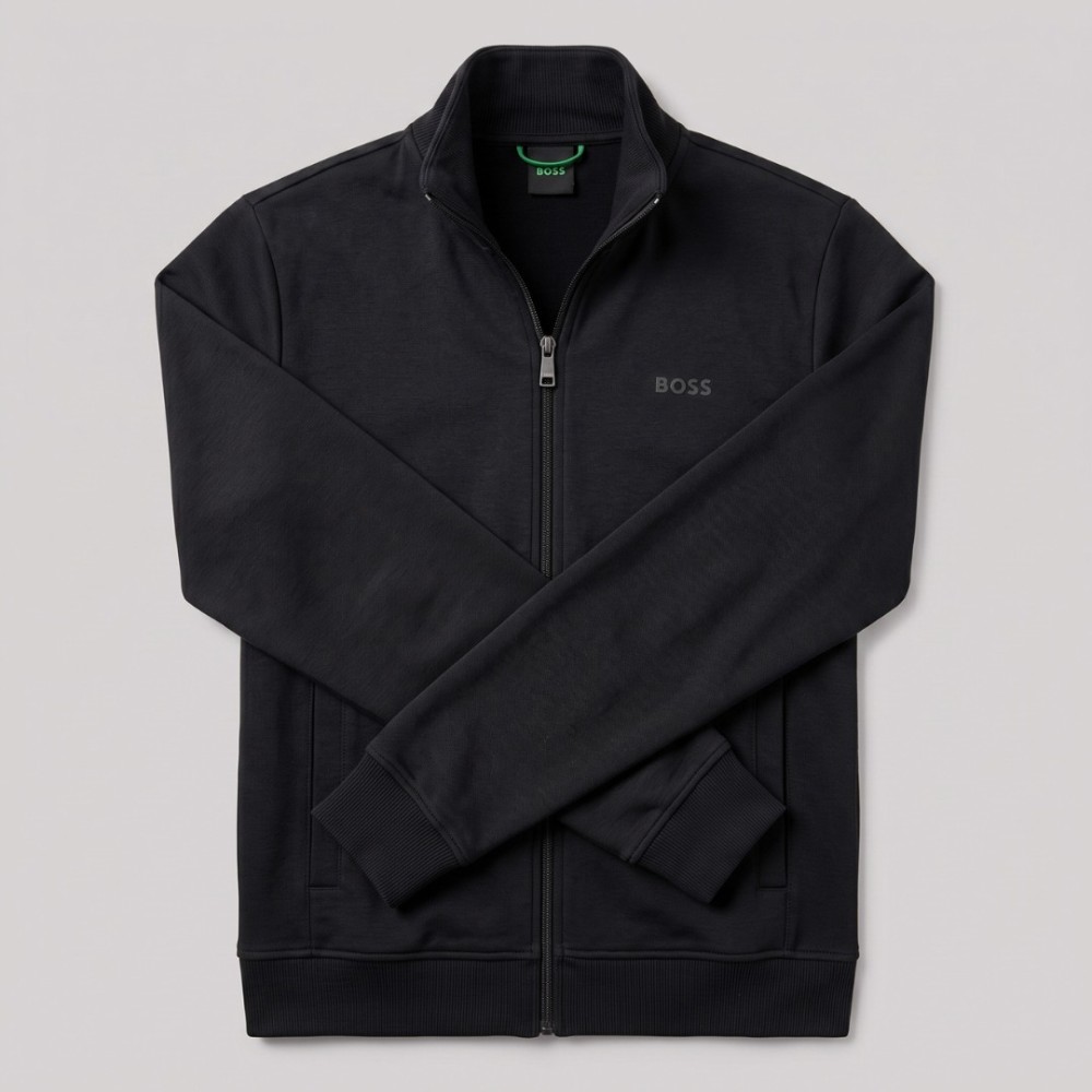 BOSS Sandwich Printed Logo Tracksuit in Black