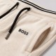 BOSS Sandwich Printed Logo Tracksuit in Beige
