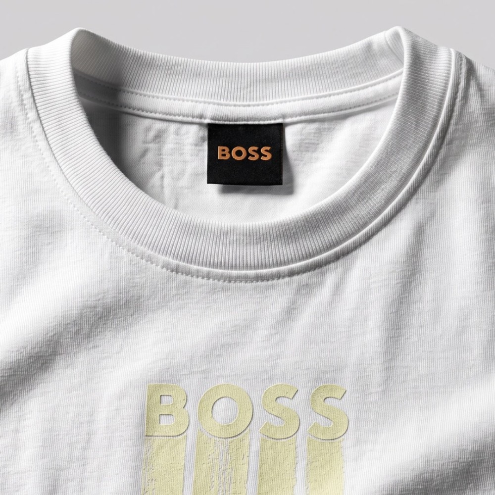 Stretch-Cotton T-Shirt With Logo Detail White Stretch-Cotton T-Shirt With Logo Detail White