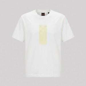 Stretch-Cotton T-Shirt With Logo Detail White