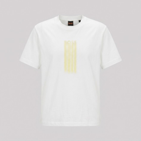 Stretch-Cotton T-Shirt With Logo Detail White
