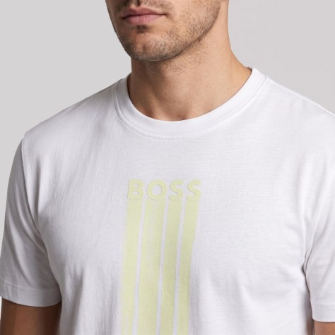 Stretch-Cotton T-Shirt With Logo Detail White Stretch-Cotton T-Shirt With Logo Detail White
