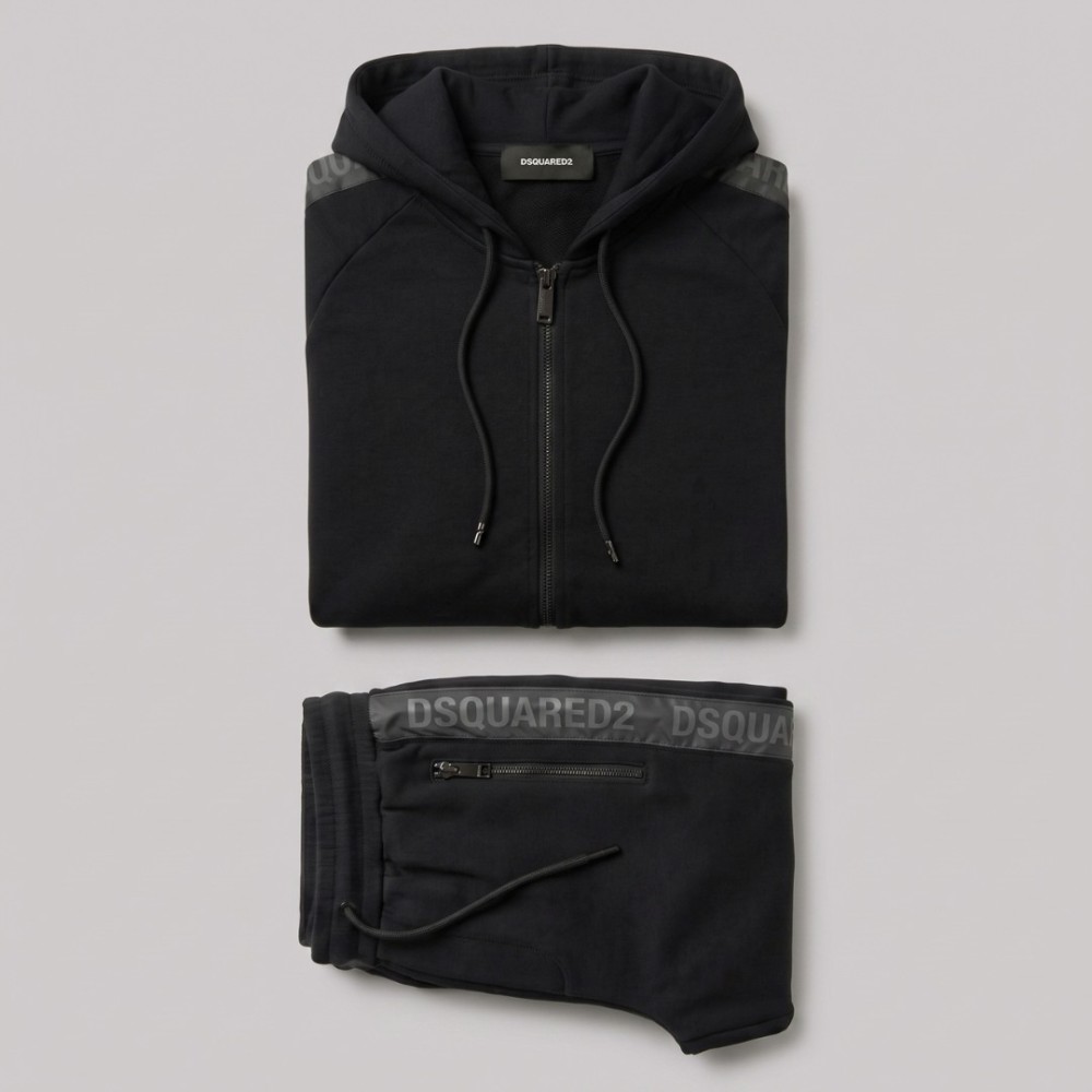 Cotton Sweat Suit With Stripe Cotton Sweat Suit With Stripe