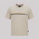 Double Stripe Logo T-Shirt in Light Beige 