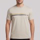 Double Stripe Logo T-Shirt in Light Beige 