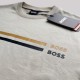 Double Stripe Logo T-Shirt in Light Beige 