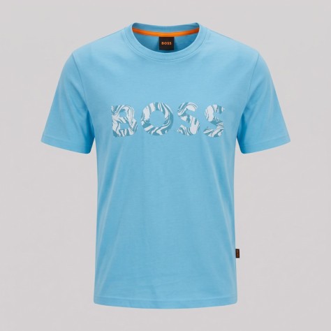 Signature Marble Logo T-Shirt Sky Blue