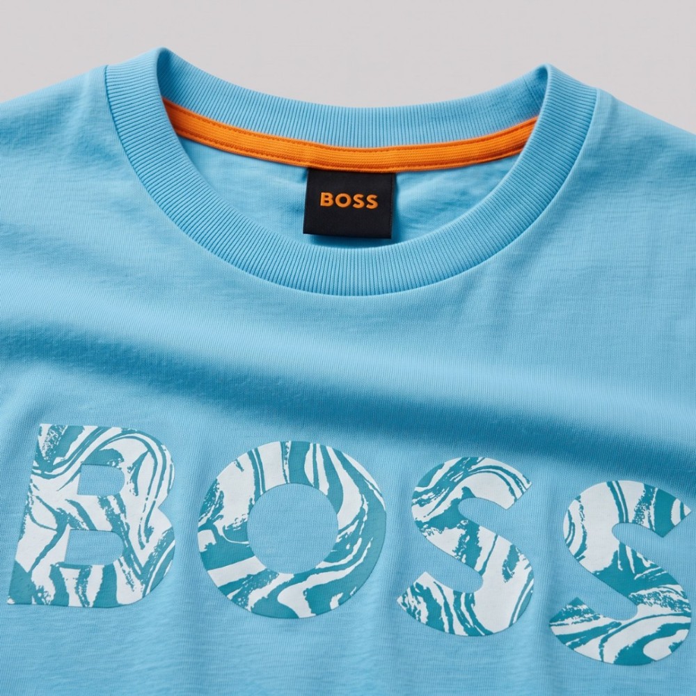 Signature Marble Logo T-Shirt Sky Blue Signature Marble Logo T-Shirt Sky Blue