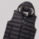 Signature Quilted Hooded Black Puffer Vest Signature Quilted Hooded Black Puffer Vest