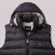 Signature Quilted Hooded Black Puffer Vest Signature Quilted Hooded Black Puffer Vest