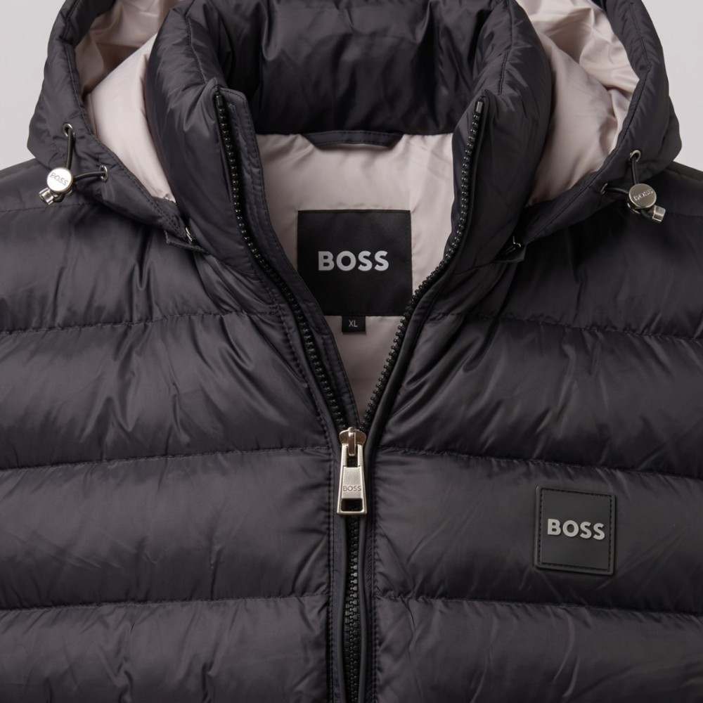 Signature Quilted Hooded Black Puffer Vest Signature Quilted Hooded Black Puffer Vest