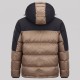 Urban Contrast Two-Tone Hooded Puffer Jacket Beige Urban Contrast Two-Tone Hooded Puffer Jacket Beige