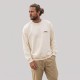 Logo-Patch Sweater Cream