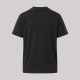 Check Piping Cotton T-Shirt Black