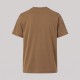 Check Piping Cotton T-Shirt Caramel