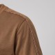 Check Piping Cotton T-Shirt Caramel