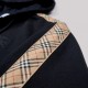 Vintage Check Panel Tracksuit Black Two-Piece Designer Tracksuit