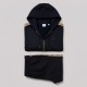 Vintage Check Panel Tracksuit Black Two-Piece Designer Tracksuit