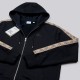 Vintage Check Panel Tracksuit Black Two-Piece Designer Tracksuit