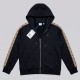 Vintage Check Panel Tracksuit Black Two-Piece Designer Tracksuit