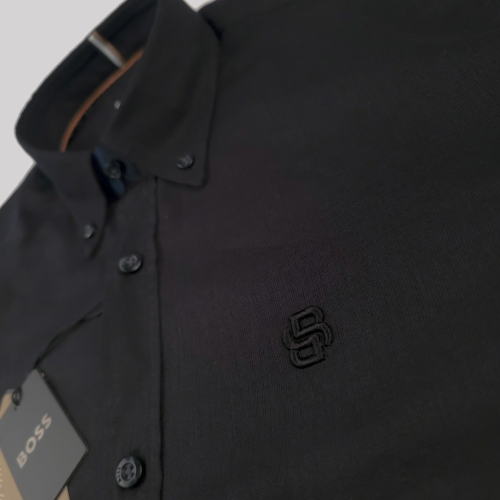 H-Roan Button-Down Slim-Fit Shirt Black H-Roan Button-Down Slim-Fit Shirt Black