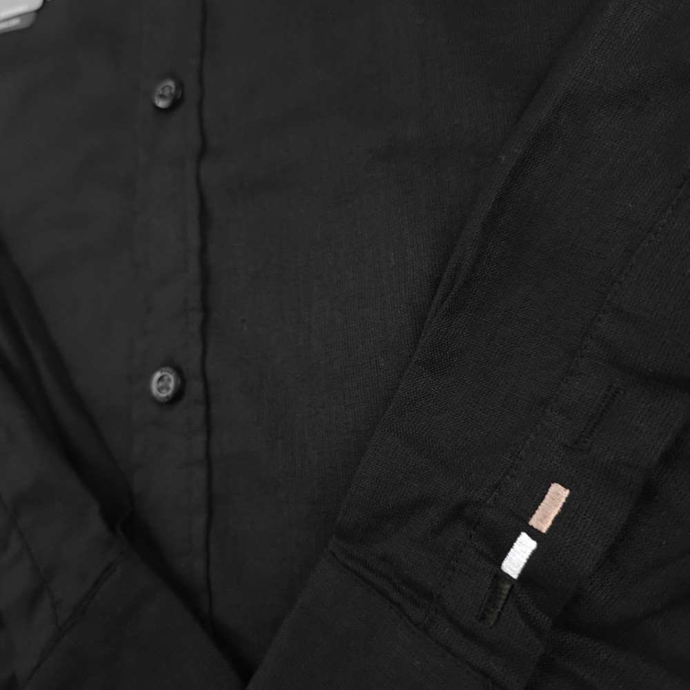 H-Roan Button-Down Slim-Fit Shirt Black H-Roan Button-Down Slim-Fit Shirt Black