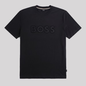 Logo-Patch Cotton T-Shirt Black