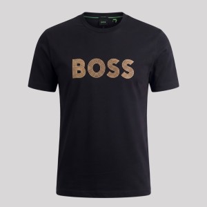 Cotton-Jersey Wide Logo Black / Gold