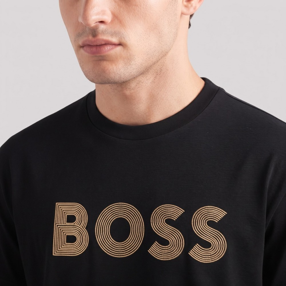 Cotton-Jersey Wide Logo Black / Gold Cotton-Jersey Wide Logo Black / Gold